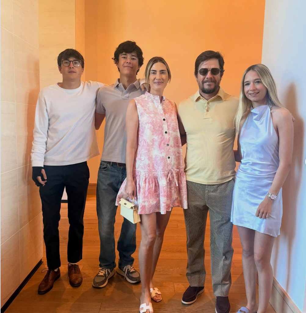 Photo shared by Mark Wahlberg's wife Rhea Durham on Easter Sunday 2026 featuring their sons Brendan and Michael and daughter Grace