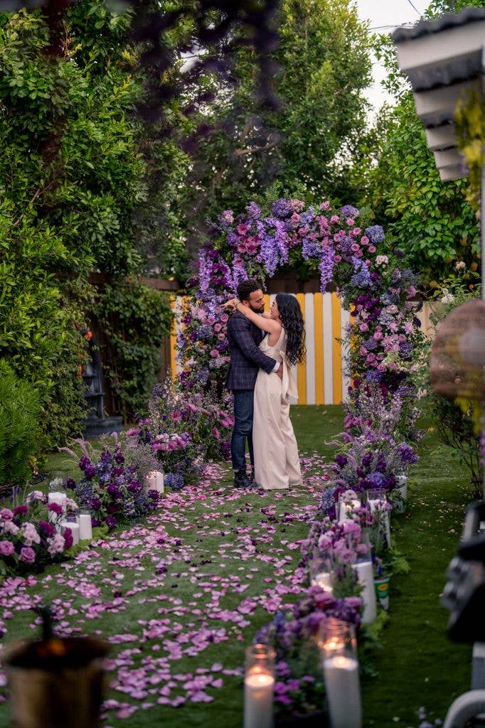 John Clarence Stewart and Natacha Karam  during their engagement photo shoot