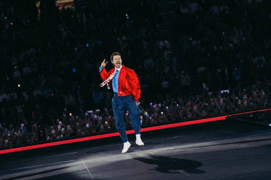 Harry performing on his Together, Together world tour 