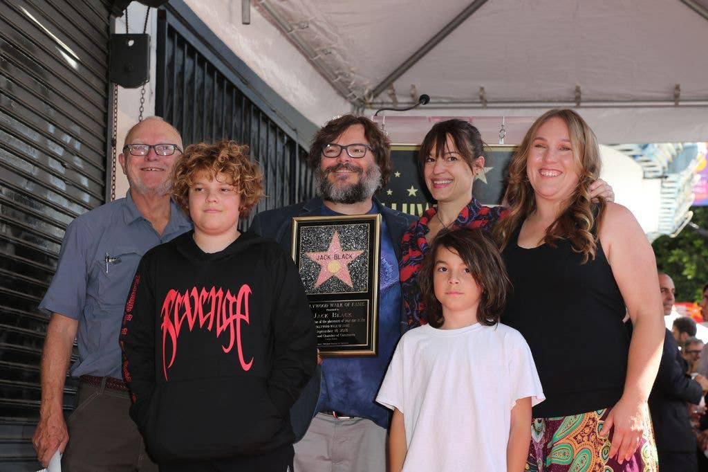 Jack Black with father Thomas William Black, Sons Samuel Black and Thomas Black and wife Tanya Haden