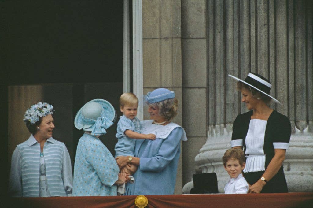Prince William, who was nearly 2 years old at the time, made his first appearance at the royal family event in 1984.