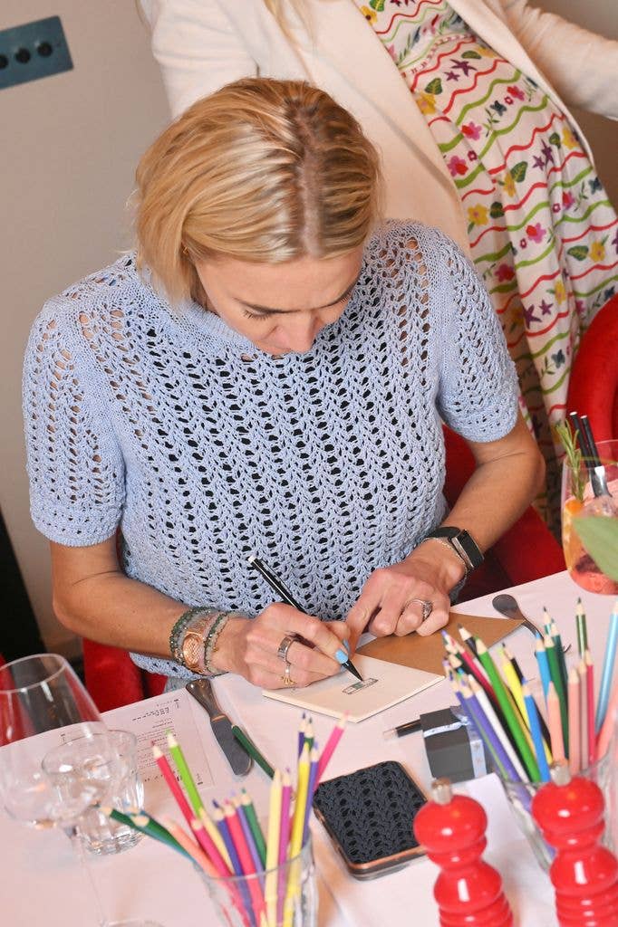 Jodie Kidd being 'crafty' at the lunch