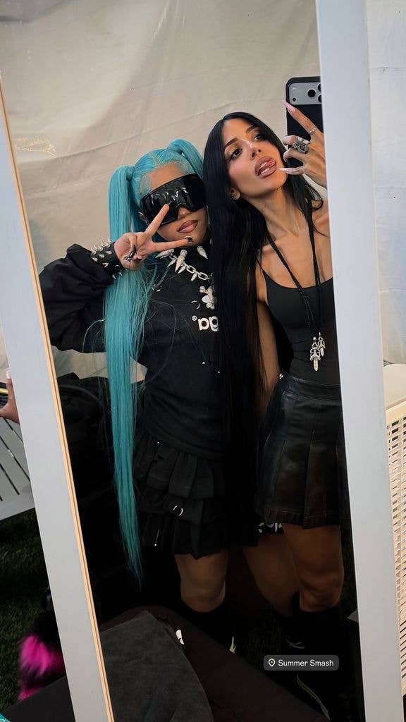 Kim Kardashian and North West pose for a selfie
