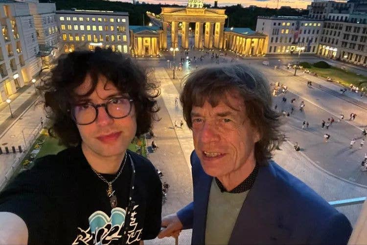 Lucas and Mick Jagger