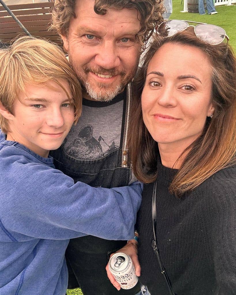 ben ford with wife emily and son