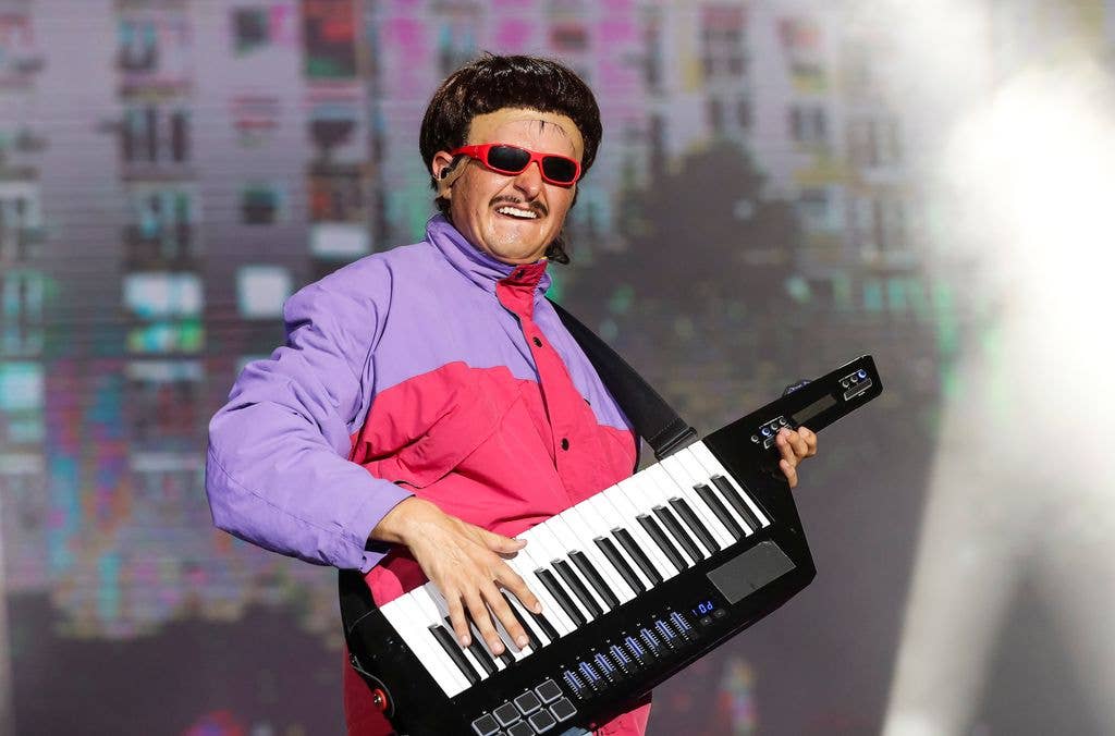 Oliver Tree performs during the Exit Festival