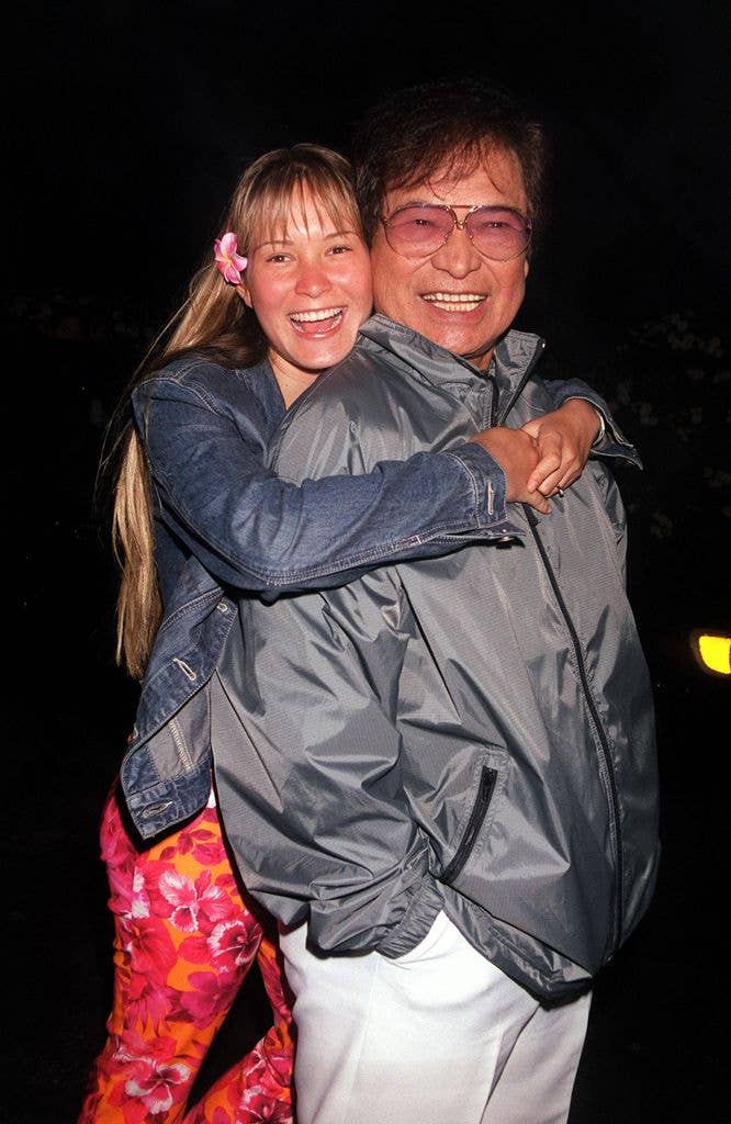 Singer Don Ho poses with his daughter, Hoku, September 4, 2000 at a Hawaiian party in Beverly Hills, CA.
