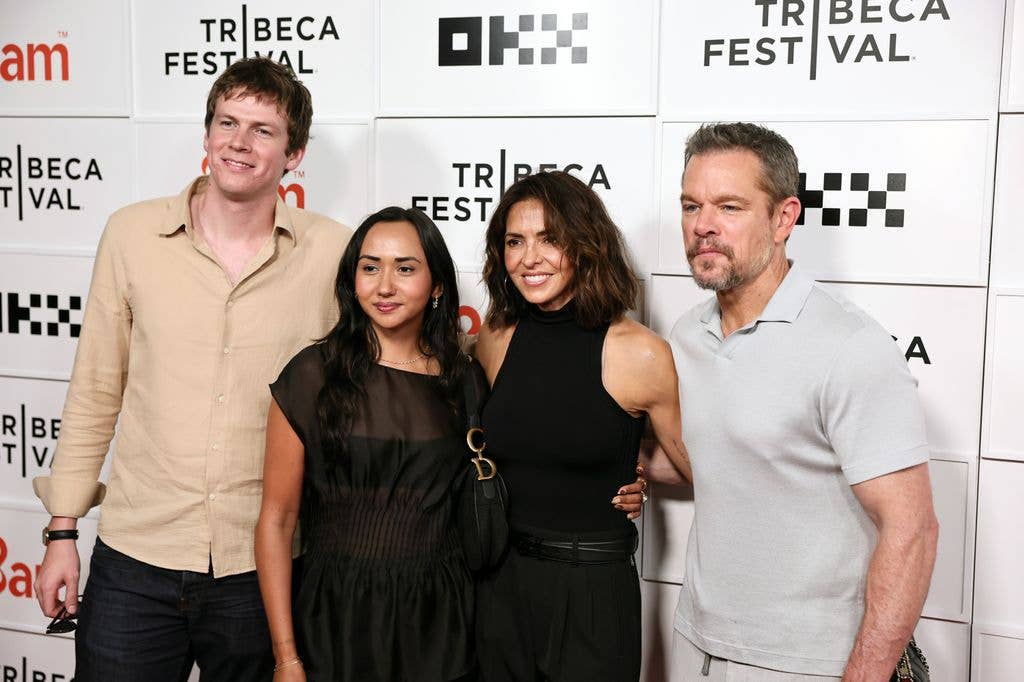 Luciana Damon and Matt Damon attend "Mumford & Sons: The House Band" Premiere during the 2026 Tribeca Festival at BMCC Theater on June 12, 2026 in New York City.