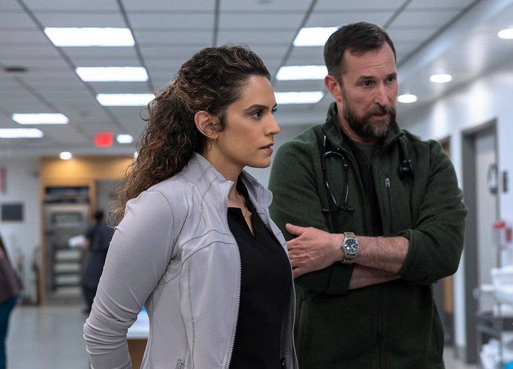 photo of Sepideh Moafi and Noah Wyle on season 2 of The Pitt