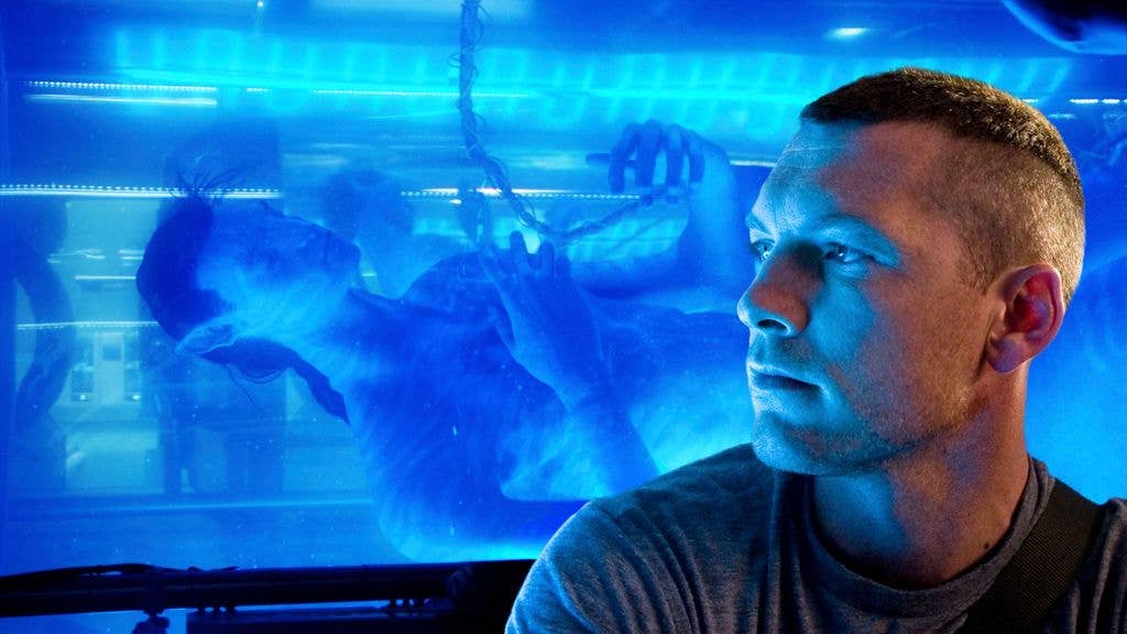Sam Worhington in a still from Avatar