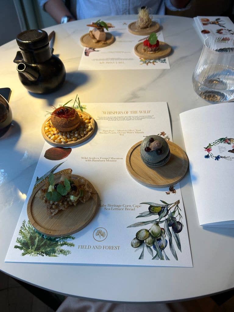 A photo of a plate of fine dining food