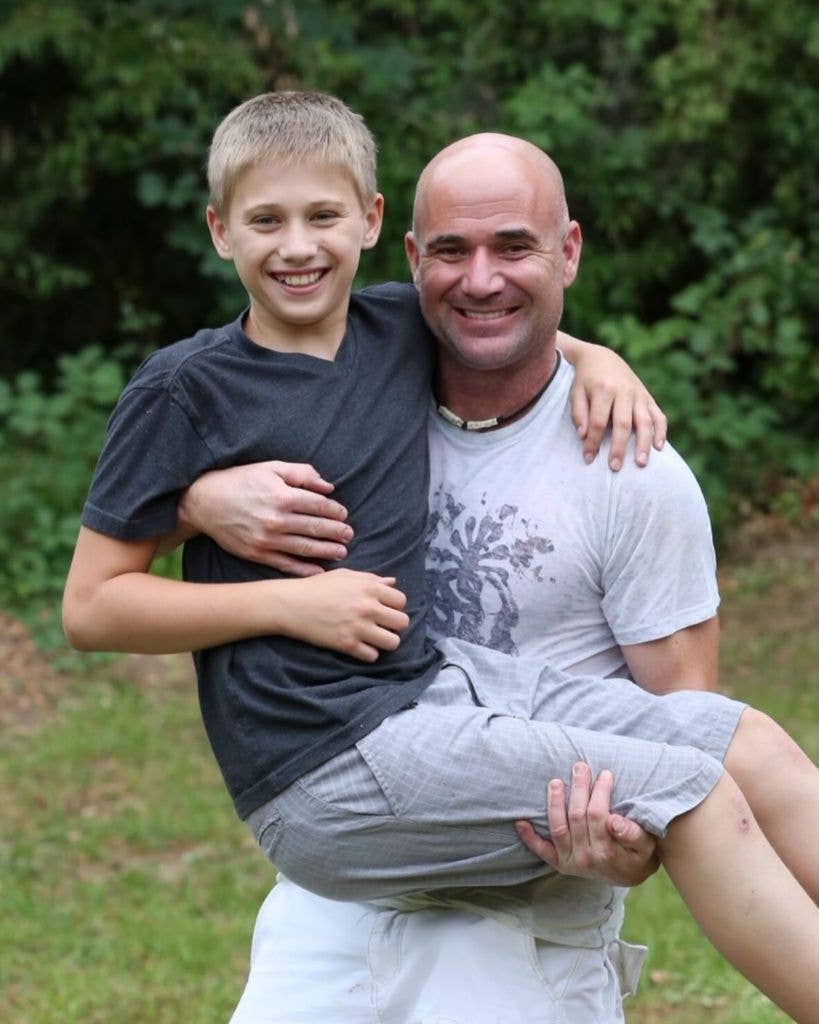 Jaden and Andre Agassi