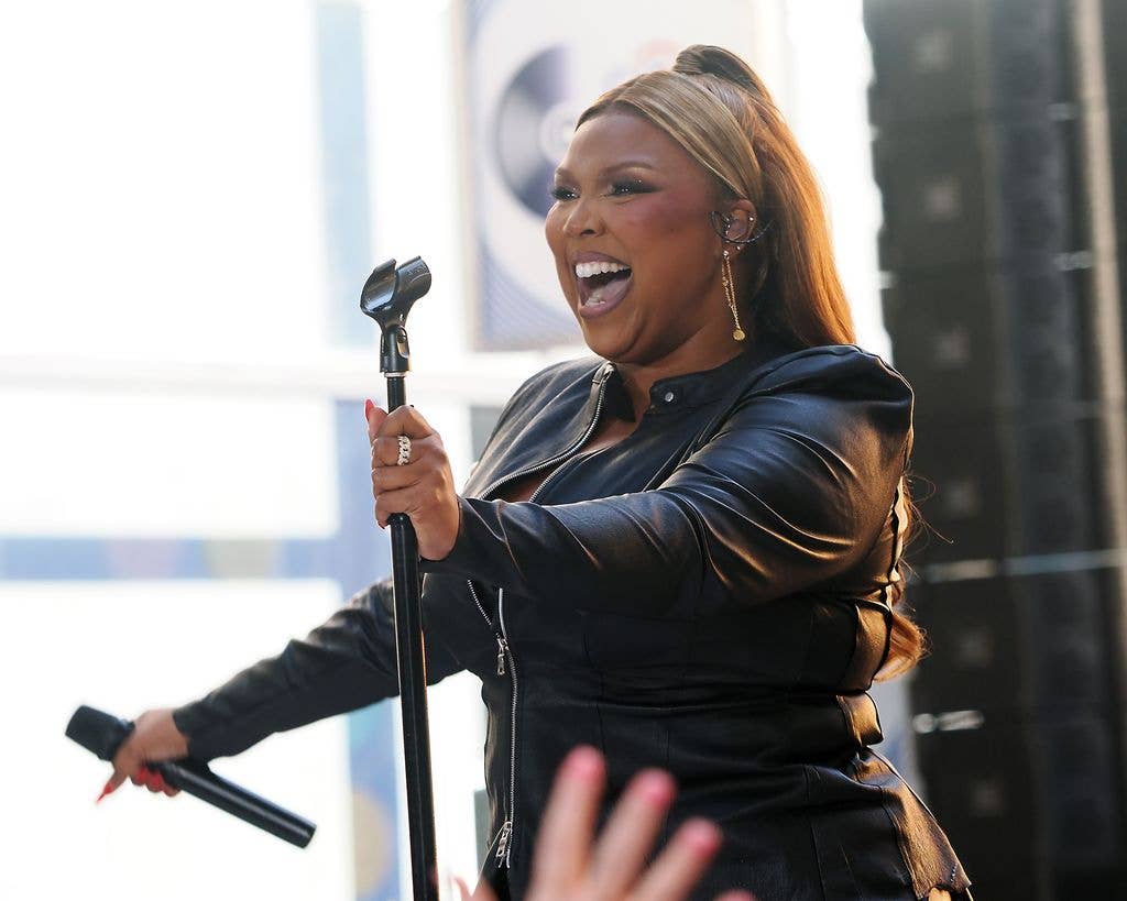 The singer was in high spirits during her live performance