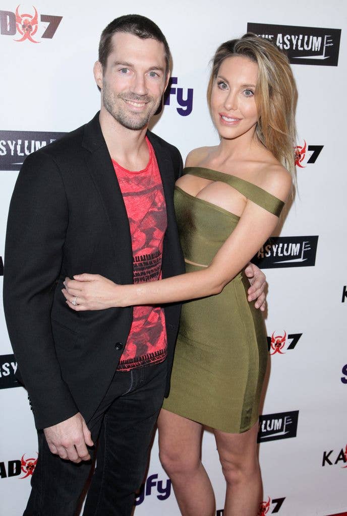 Chloe Lattanzi and James Driskill on red carpet