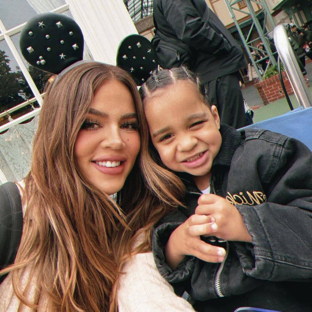 Khloe Kardashian and her son Tatum posing for a photo, shared via Instagram