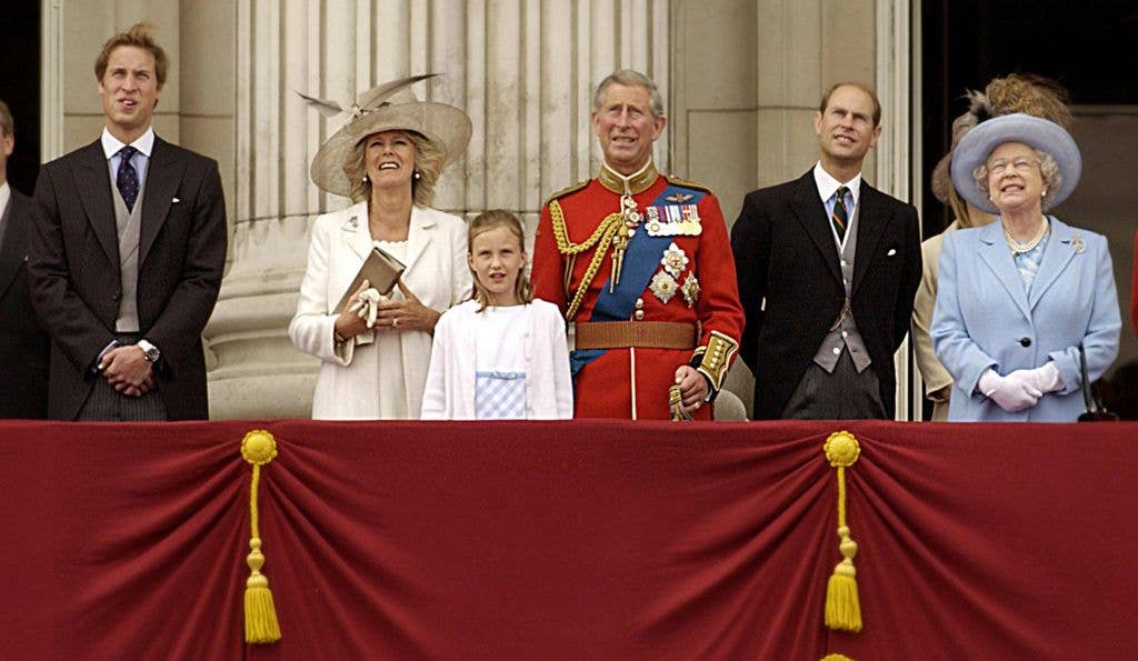Queen Camilla, then-the Duchess of Cornwall, joined her husband Charles on the balcony for her first Trooping the Colour in 2005. She and Queen Elizabeth's firstborn had tied the knot just two months earlier.