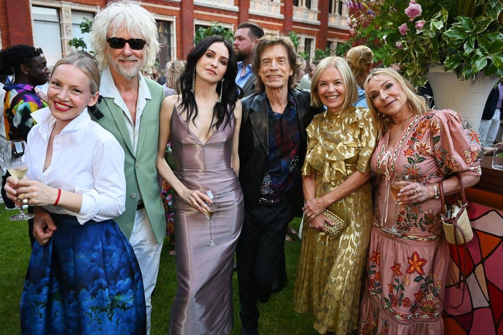 Laura Dzelzyte, Sir Bob Geldof, Melanie Hamrick, Sir Mick Jagger, Mariella Frostrup and Helen Fielding