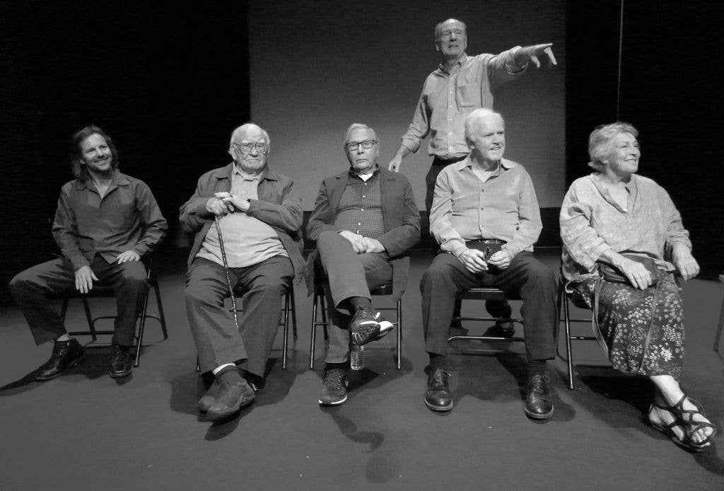  (L-R) David Lockhart, Ed Asner, mark Rydell, Brian Connors, James Handy, Helen Reddy in Sherman Oaks, California 2017