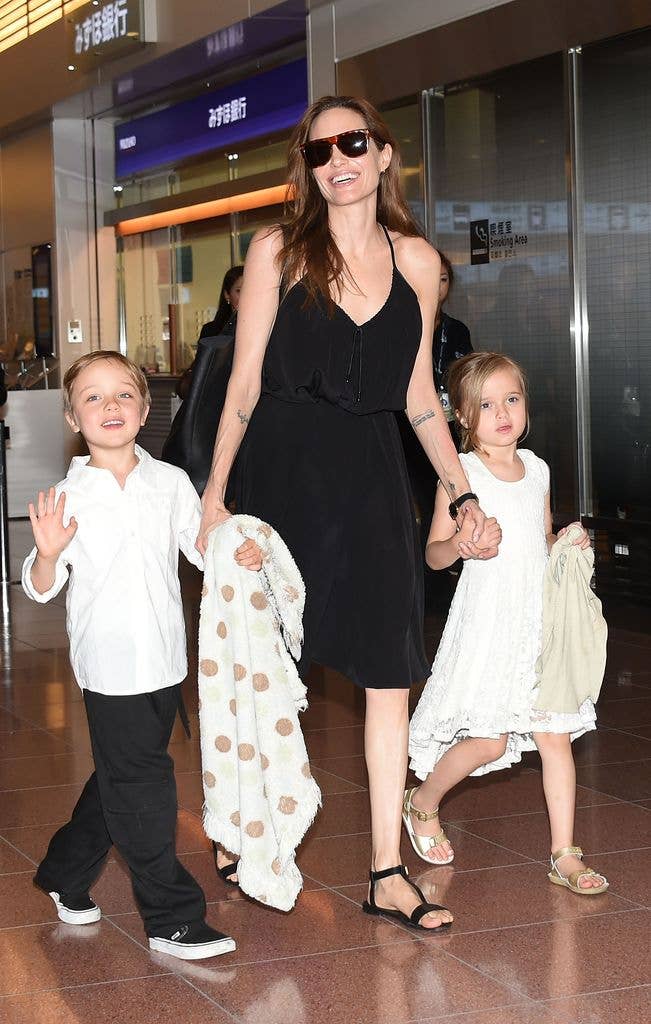 Knox Jolie-Pitt, Angelina Jolie and Vivienne Jolie-Pitt