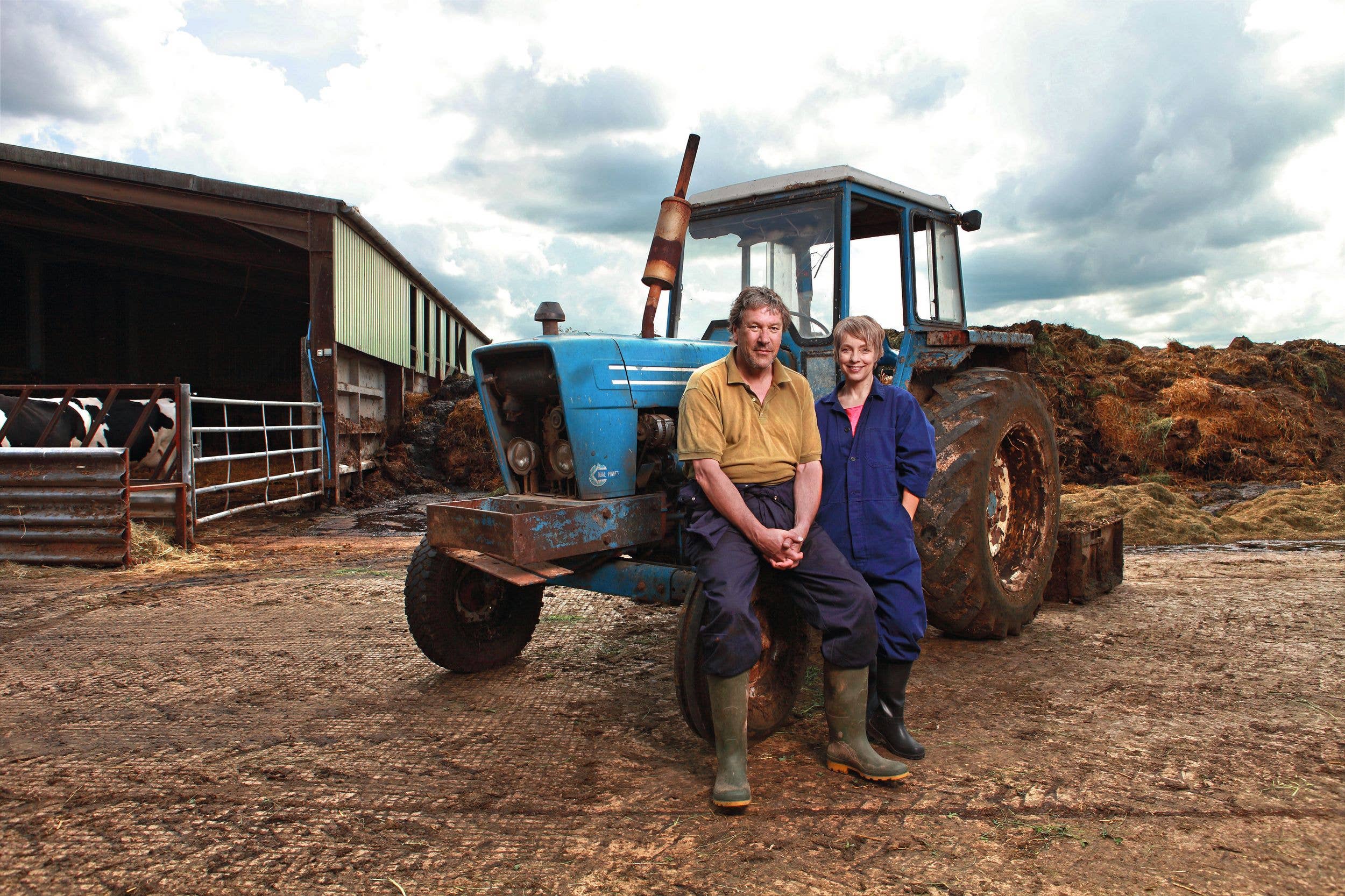 Tim Bentinck in character as David Archer with Felicity Finch as Ruth Archer