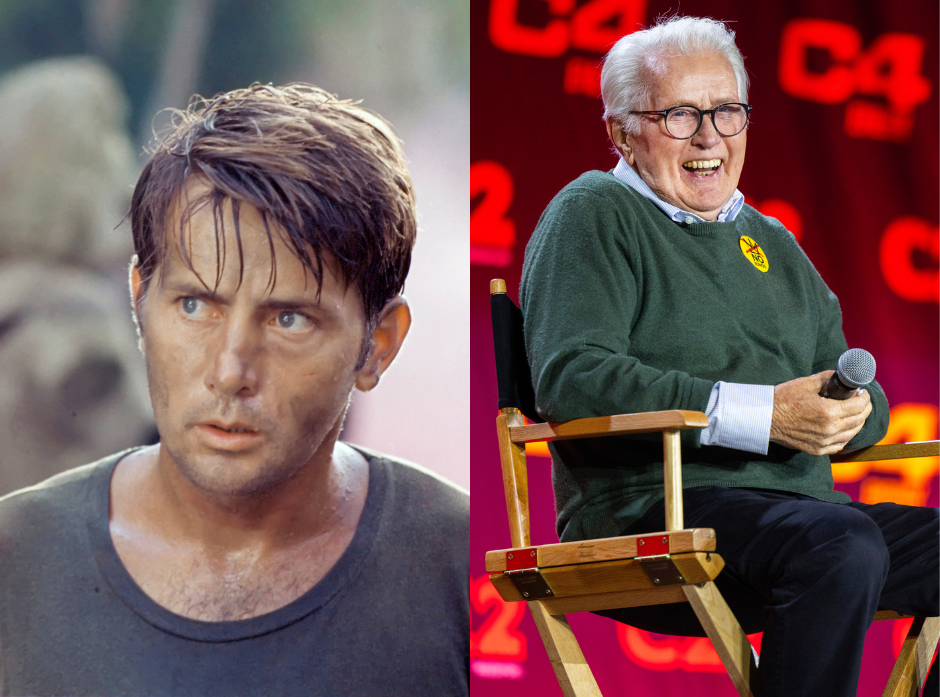 Split image of Martin Sheen. On the left, on the set of Apocalypse Now, on the right, in 2026.