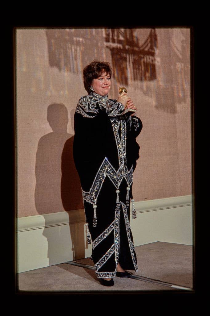 Kathy Bates at the 48th Annual Golden Globe Awards at the Beverly Hilton Hotel on January 19, 1991 in Beverly Hills, California