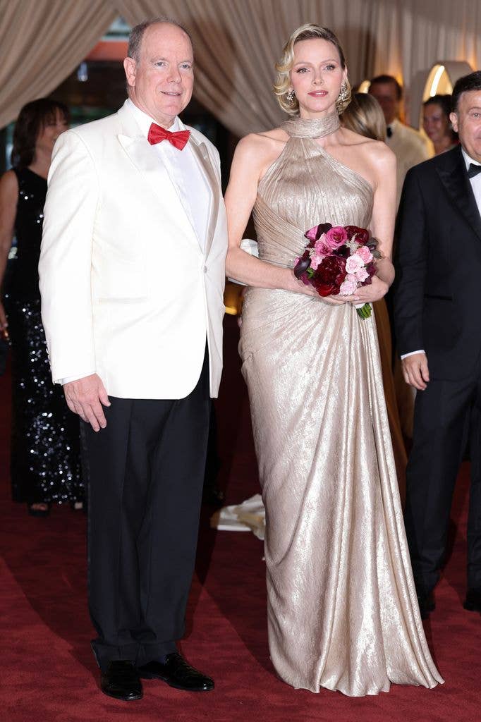 Princess Charlene and Prince Albert II of Monaco attend the 77th Red Cross Ball