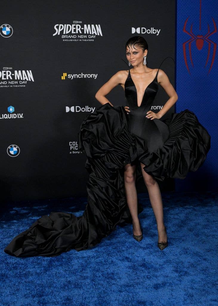 Zendaya stuns in thigh skimming frock