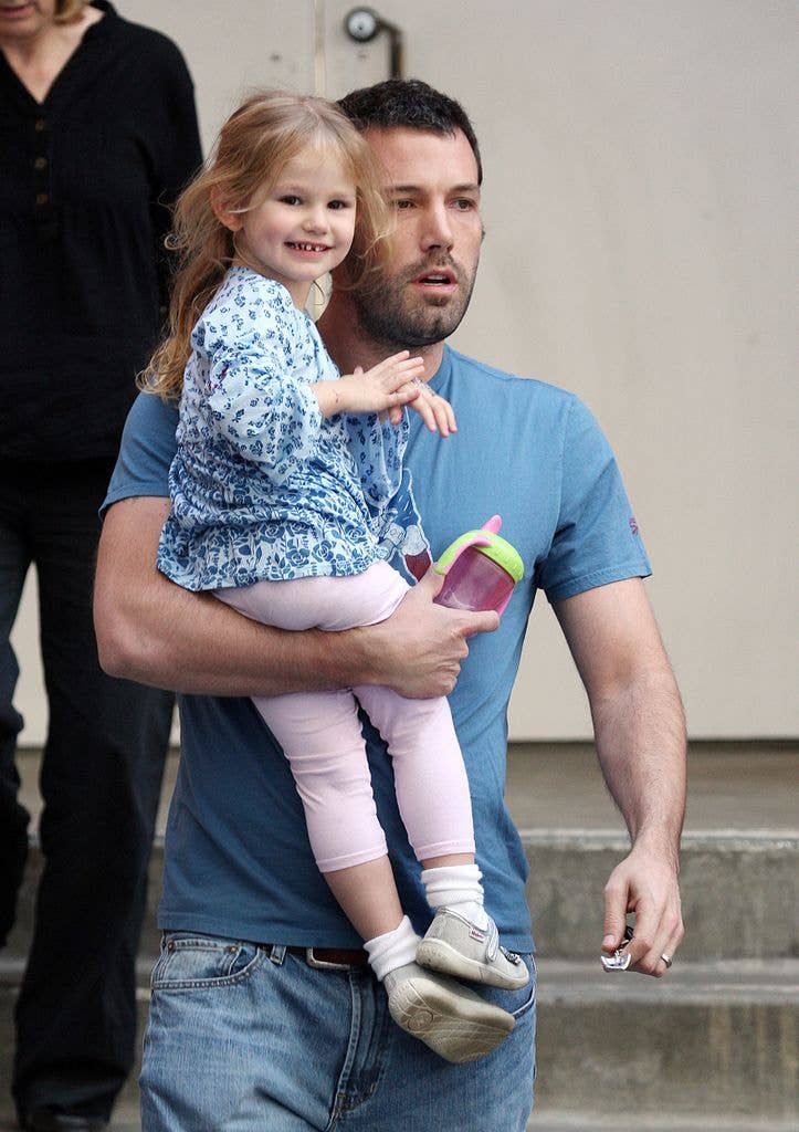 Ben Affleck and daughter Violet at school in Santa Monica