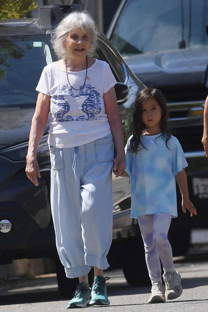 The 81-year-old actress was spotted enjoying a stroll in the California sunshine