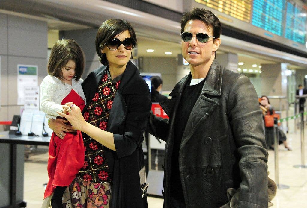 Tom Cruise, Katie Holmes and Suri Cruise sighting at Narita International Airport in 2009