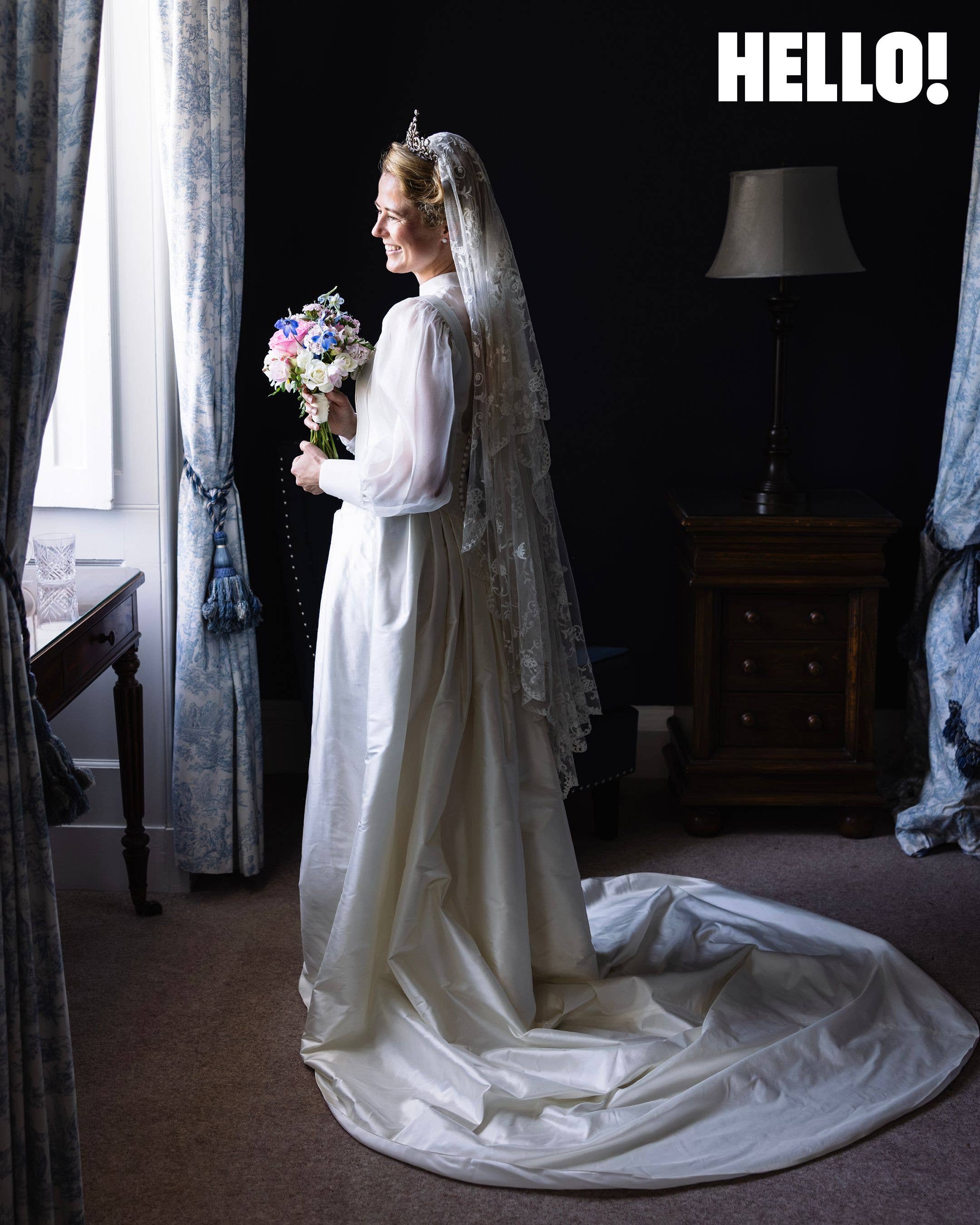 Madeleine Bunbury at her wedding to Major George Packe-Drury-Lowe