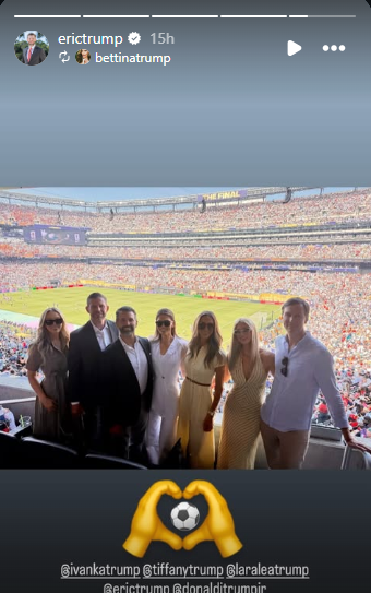 The Trump family attended the finale