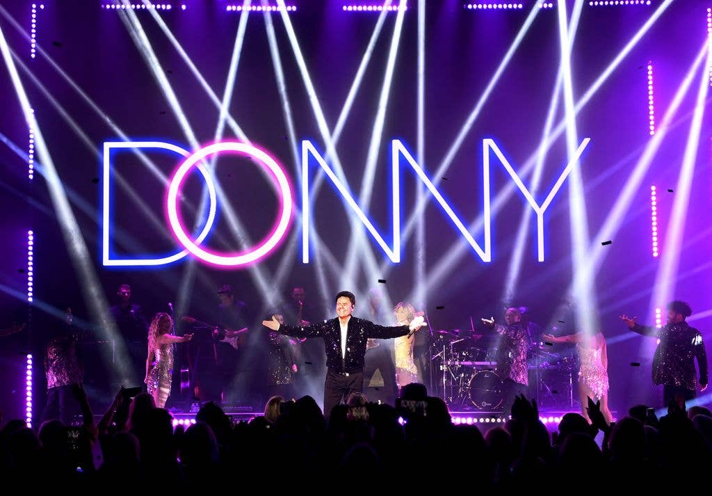 Donny Osmond performs during his first solo residency at Harrah's Las Vegas on August 31, 2021 in Las Vegas, Nevada. (Photo by Denise Truscello/Getty Images for Caesars Entertainment)