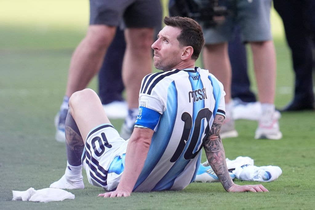 Lionel Messi looks on after the defeat during the FIFA World Cup 2026 Final