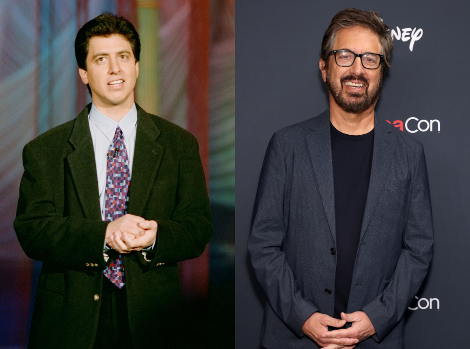 Split image of Ray Romano. On the left, in 1994 and on the right, seen in 2026.