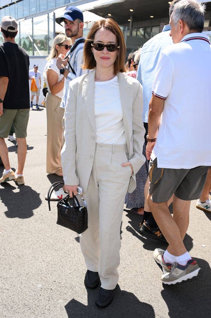 Claire Foy attends day nine of Wimbledon
