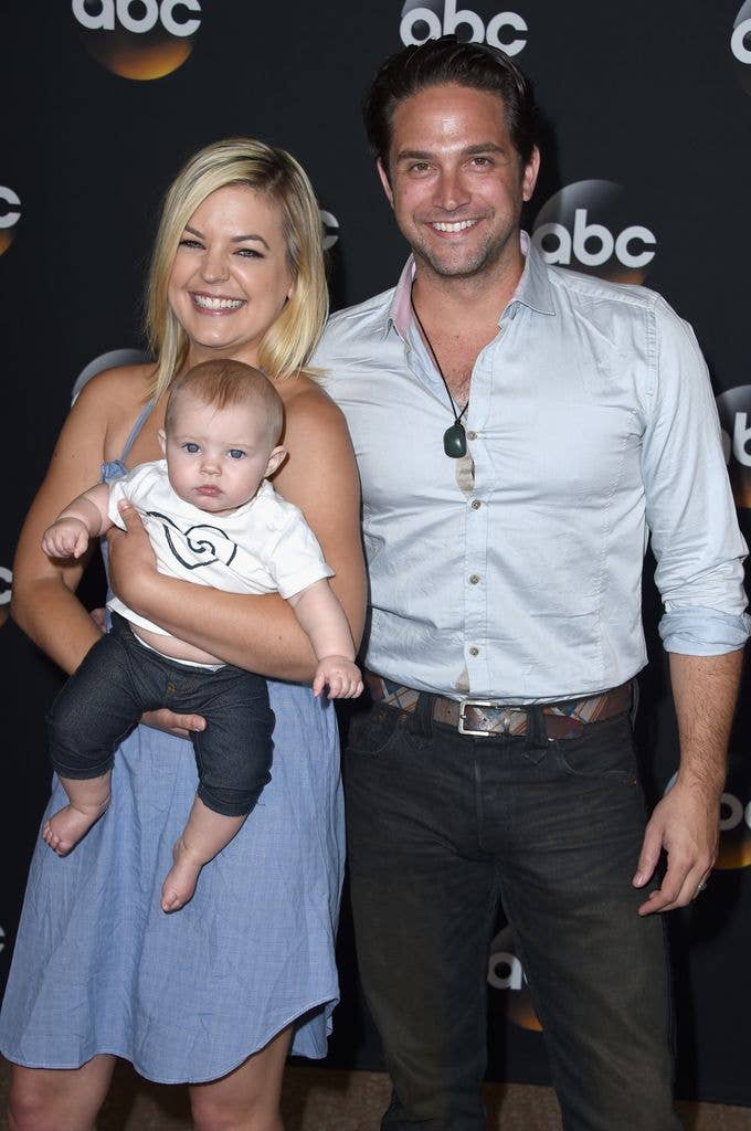 Kirsten Storms, Harper Rose and actor Brandon Barash attend the Disney/ABC Television Group 2014 Television Critics Association Summer Press Tour at The Beverly Hilton Hotel on July 15, 2014 in Beverly Hills, California