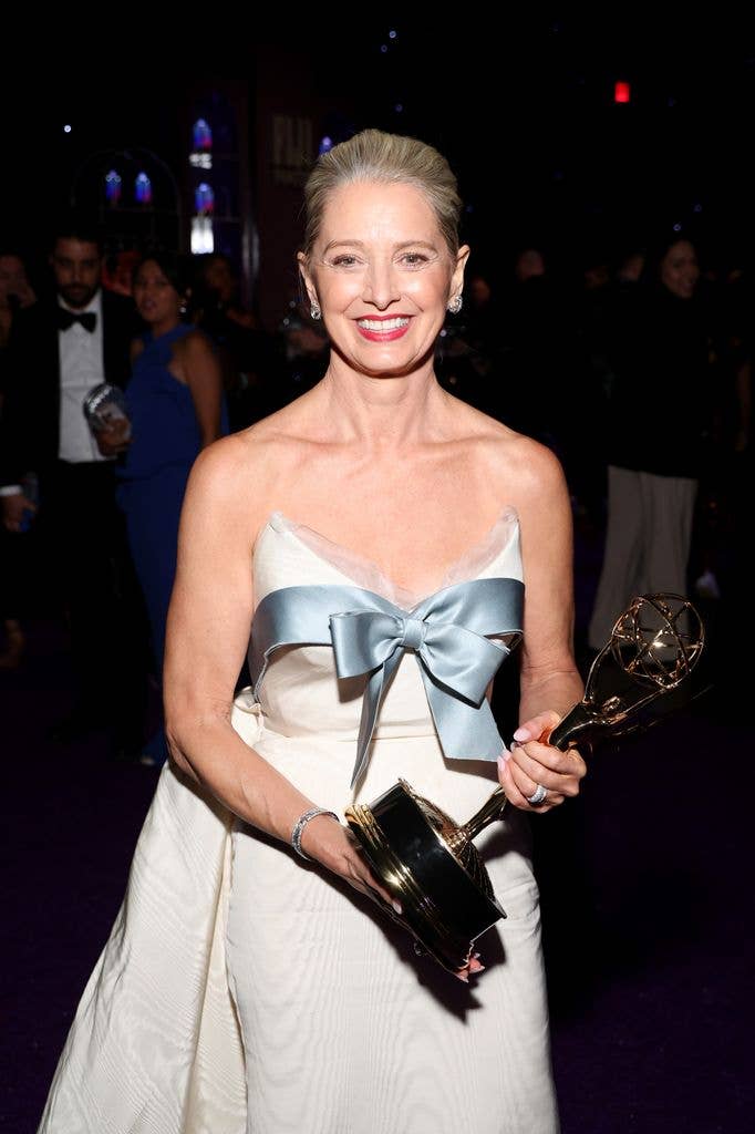 Katherine LaNasa, winner of Outstanding Supporting Actress in a Drama Series for "The Pitt," attends FIJI Water at the 77th Annual Emmy Awards at Los Angeles Convention Center on September 14, 2025 in Los Angeles, California. (Photo by Phillip Faraone/Getty Images for FIJI Water)