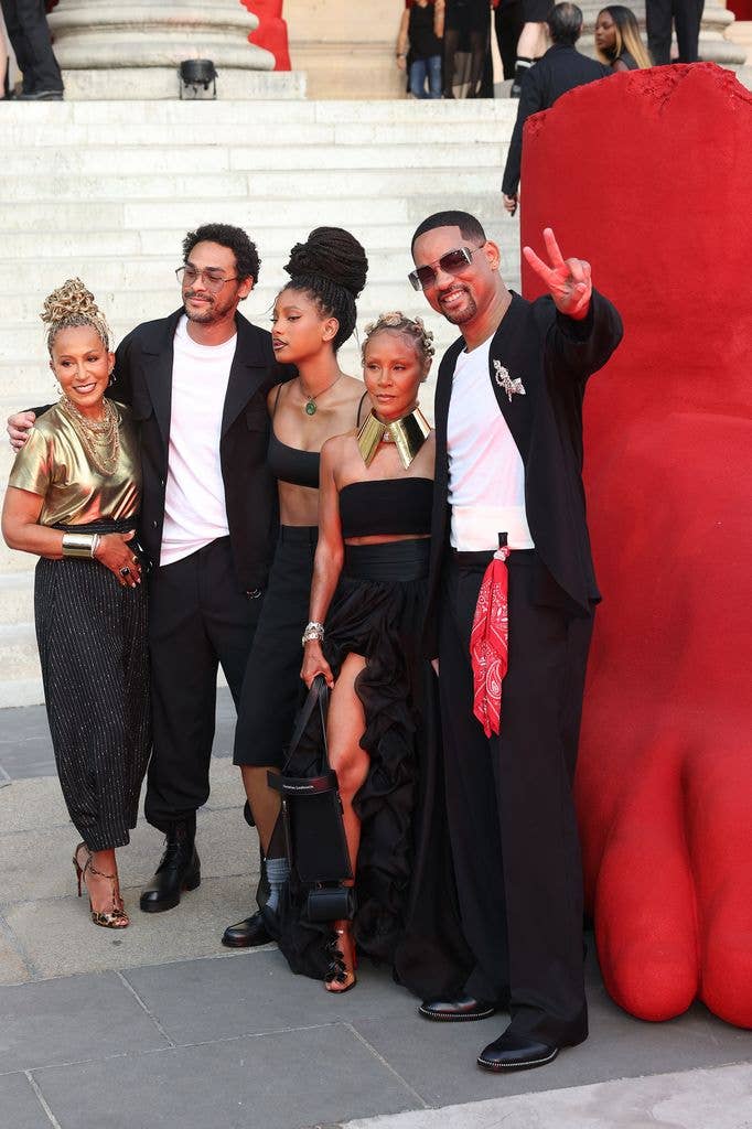 The Smith family at Paris Fashion Week