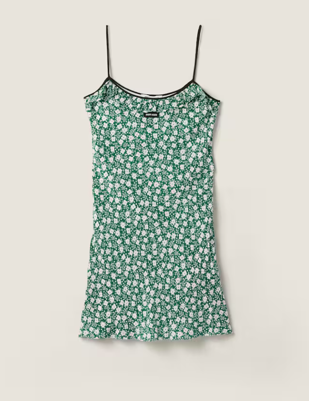 Crepe de chine mini-dress
