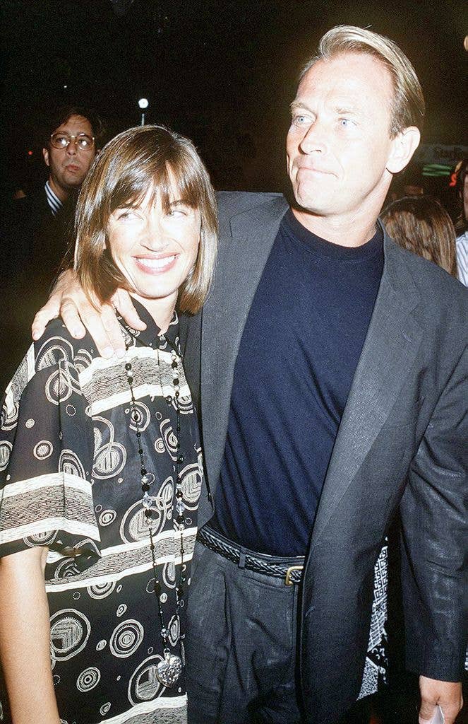American actor Corbin Bernsen with his wife, actress Amanda Pays, circa 1988.