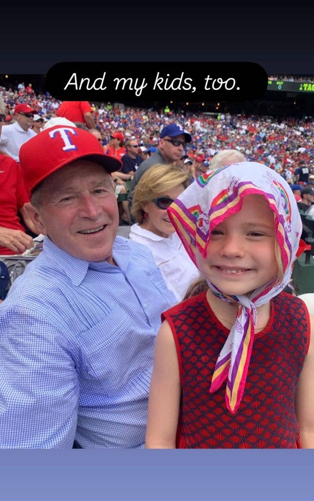 Photo shared by Jenna Bush Hager featuring her daughter Mila in honor of his 80th birthday July 6, 2026