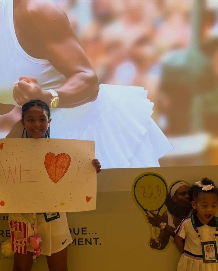 Serena Williams' daughters Adira and Olympia cheer her on for her Wimbledon comeback on June 30, shared on Instagram
