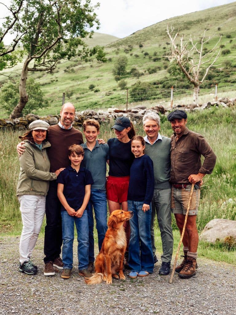 Prince William standing proudly alongside Kate, George, Charlotte and Louis. The Princess was also joined by her parents, Carole and Michael Middleton, and her brother, James Middleton