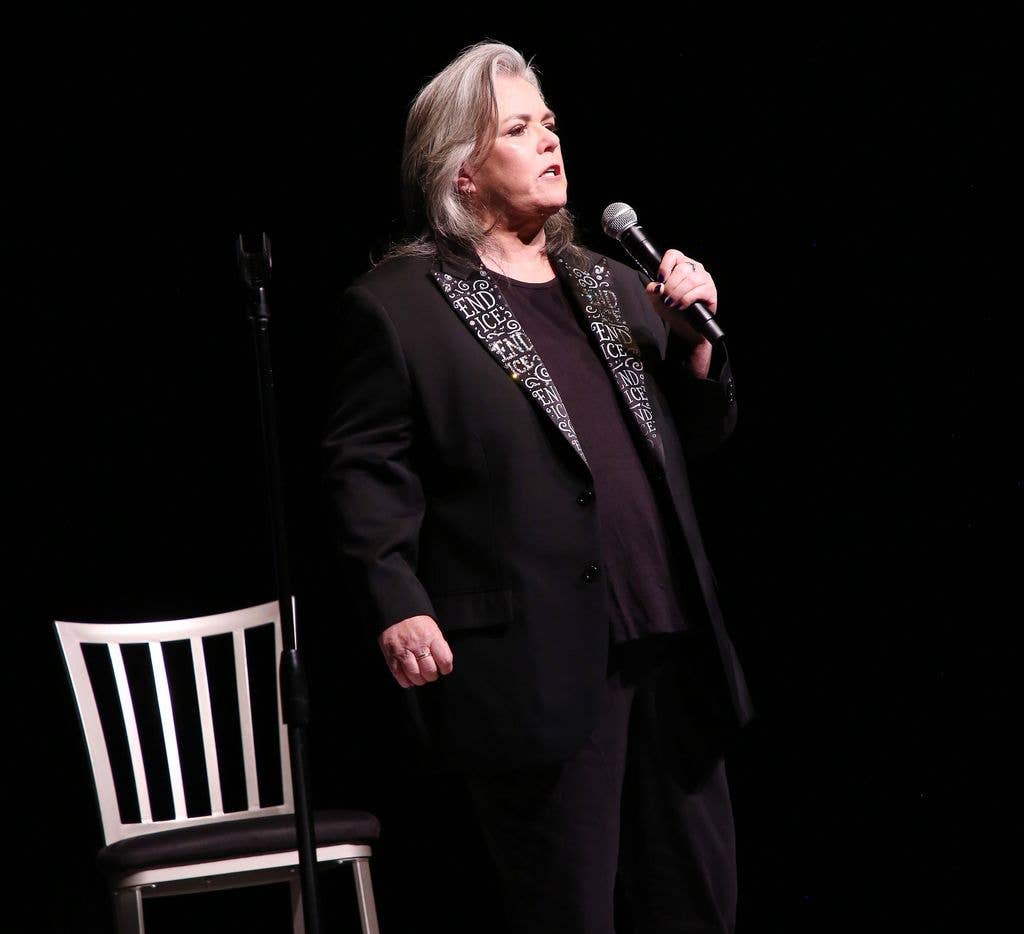Rosie O'Donnell during the first performance of her new one woman show "Rosie O'Donnell: Common Knowledge" at The Daryl Roth Theatre on July 21, 2026 in New York City. (Photo by Bruce Glikas/Getty Images)