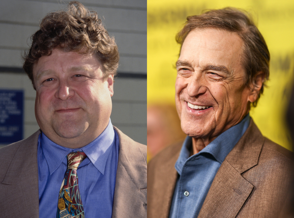Split image of John Goodman. On the left, in 1990. On the right, in 2026.