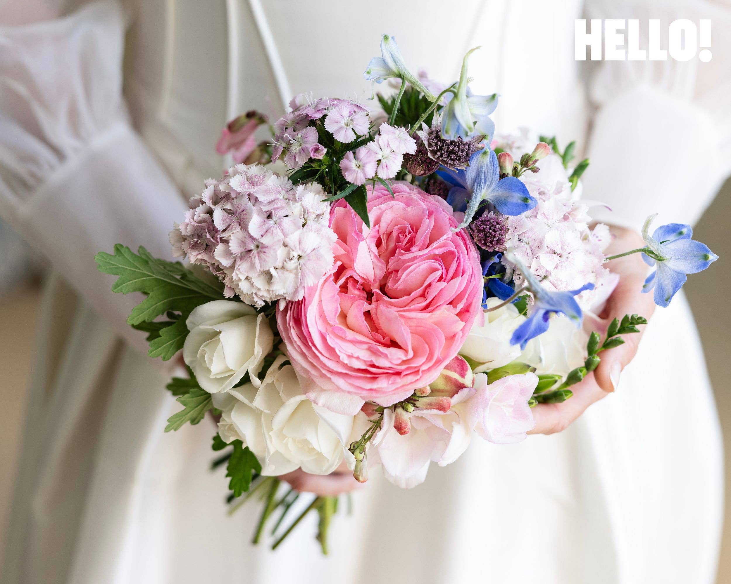 George handpicked the flowers for Madeleine's bouquet from the gardens at Prestwold