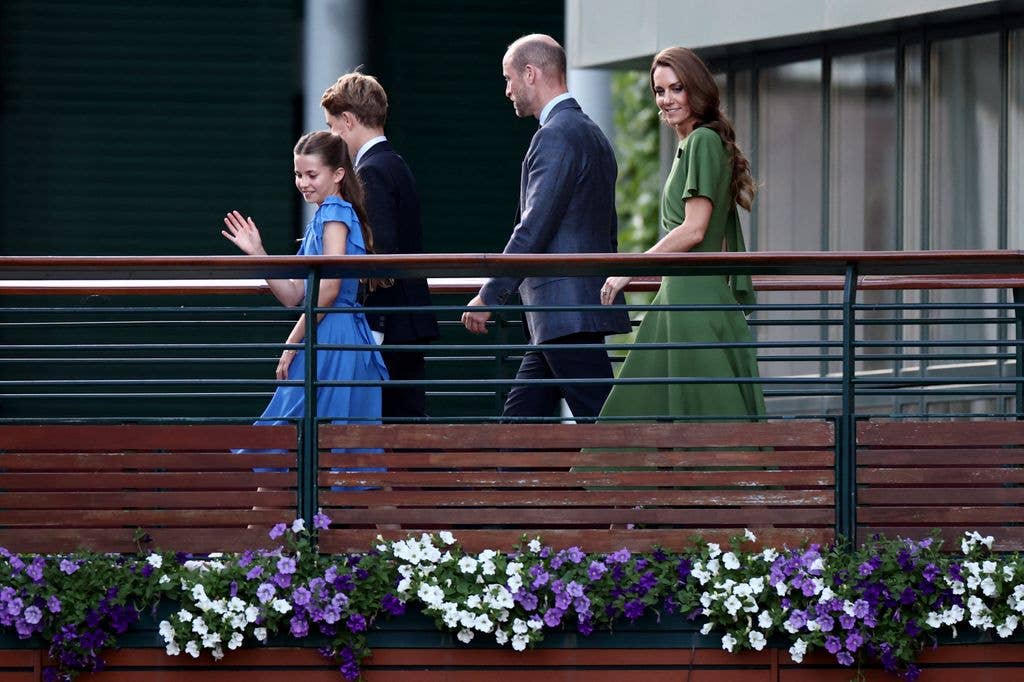 The Wales family enjoyed the Wimbledon men's singles final together