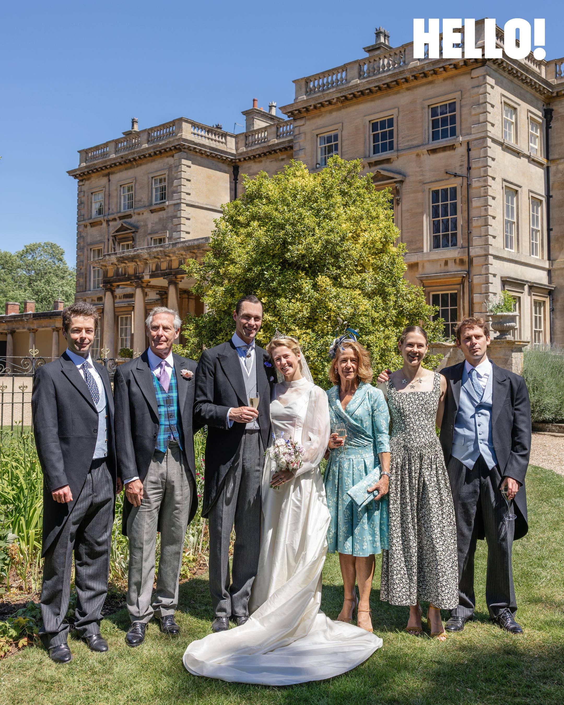 George and Madeleine with her family, including her parents Michael and Lotty